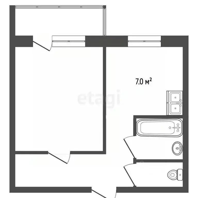 1-к кв. Ставропольский край, Кисловодск ул. Тельмана (36.0 м) - Фото 2