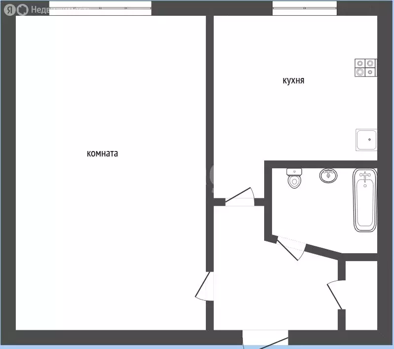 1-комнатная квартира: Ижевск, улица 40 лет Победы, 74 (29 м) - Фото 1