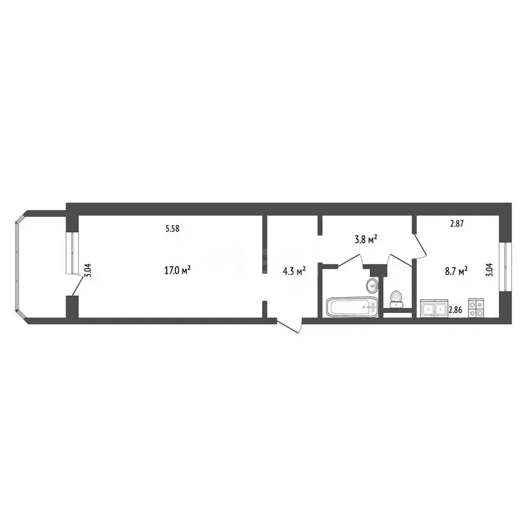 1-комнатная квартира: Чебоксары, улица П.В. Дементьева, 18к3 (37.3 м) - Фото 1