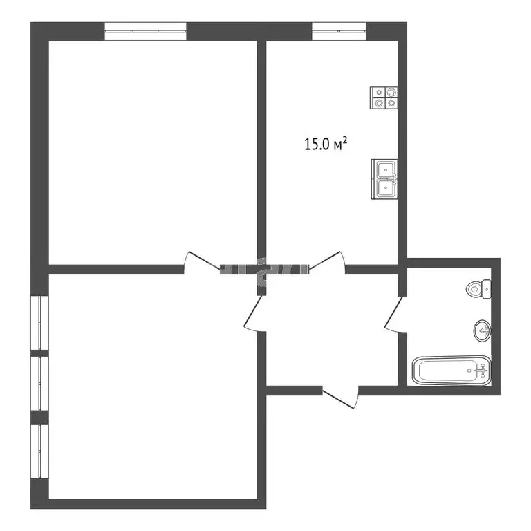 2-комнатная квартира: Севастополь, улица Вакуленчука, 26 (68.2 м) - Фото 0
