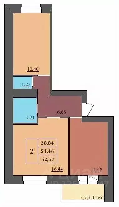 2-к кв. Ярославская область, Ярославль Северный жилрайон, 15-й мкр,  ... - Фото 1