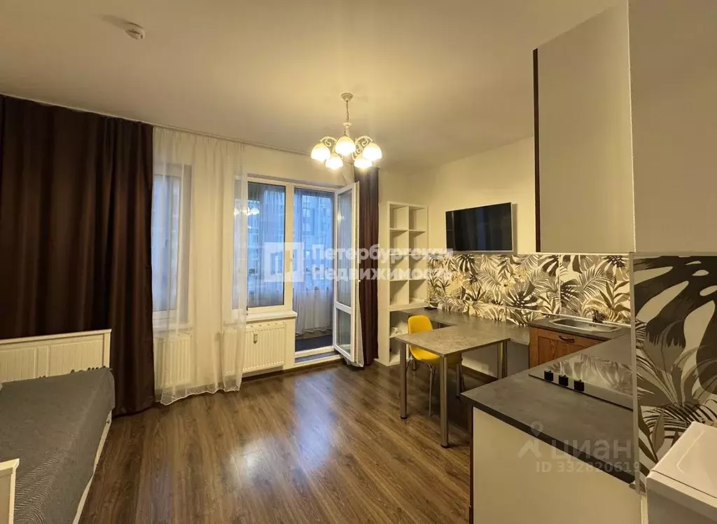 Студия Санкт-Петербург ул. Верхне-Каменская, 3к1 (24.9 м) - Фото 1