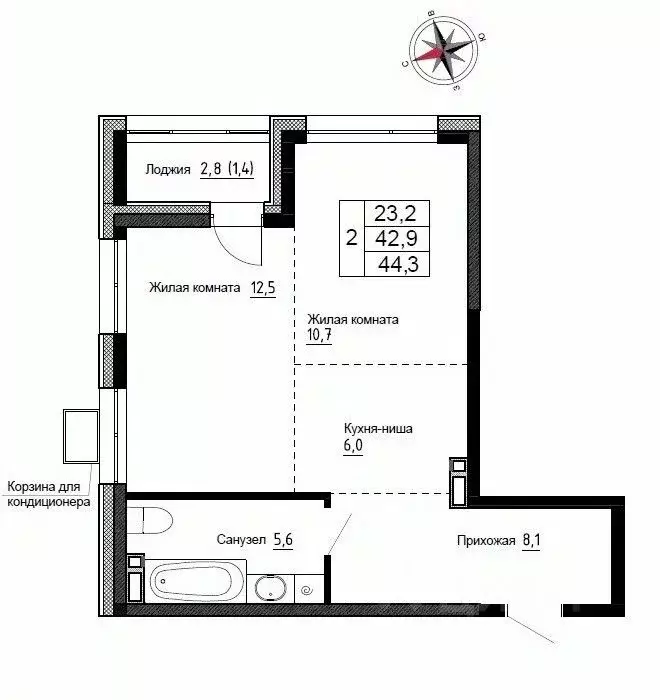 2-к кв. Приморский край, Надеждинский район, пос. Новый ул. Ленина, ... - Фото 1