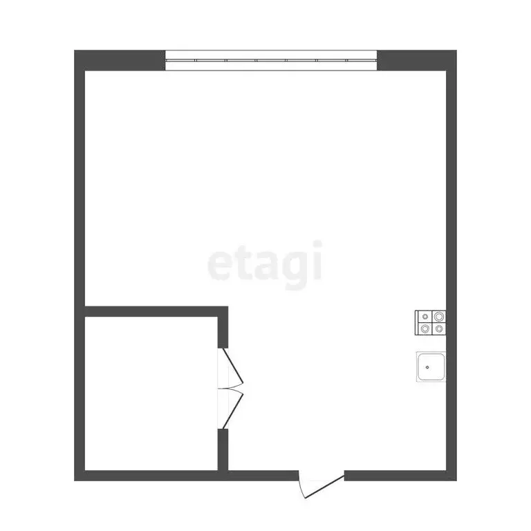 1-комнатная квартира: Тюмень, улица Котовского, 8А (18.3 м) - Фото 1