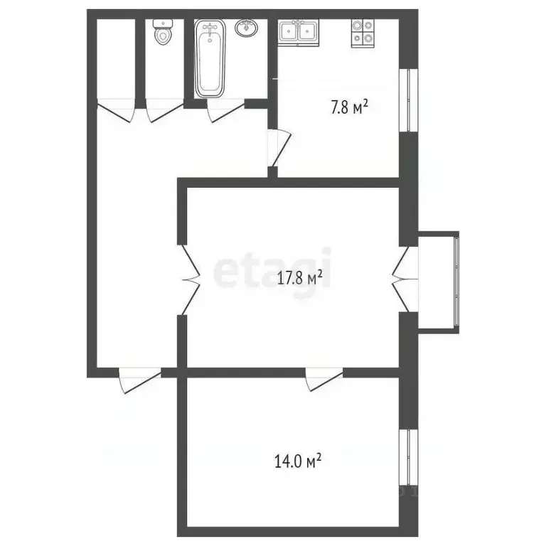 2-к кв. Вологодская область, Череповец ул. Ленина, 88 (55.8 м) - Фото 1