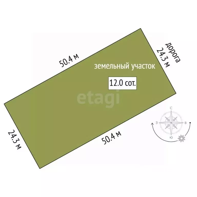 Участок в Мордовия, с. Лямбирь пер. М.А. Одерова, 6 (12.04 сот.) - Фото 2