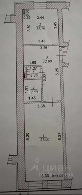 1-к кв. Чувашия, Чебоксары Социалистическая ул., 2 (49.0 м) - Фото 2