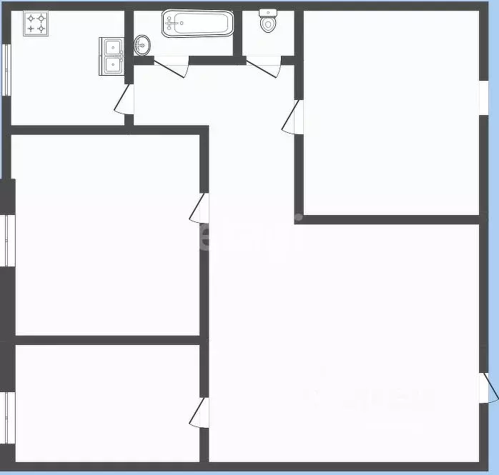 3-к кв. Смоленская область, Смоленск Колхозная пл., 6 (87.0 м) - Фото 1