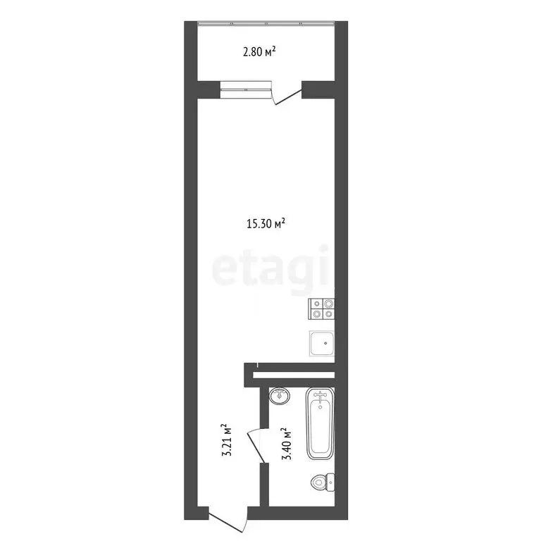 Квартира-студия: Воронеж, улица Независимости, 78Бк2 (21.9 м) - Фото 1