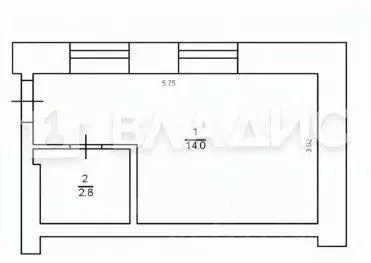 Студия Воронежская область, Воронеж ул. Гайдара, 1А (16.8 м) - Фото 2