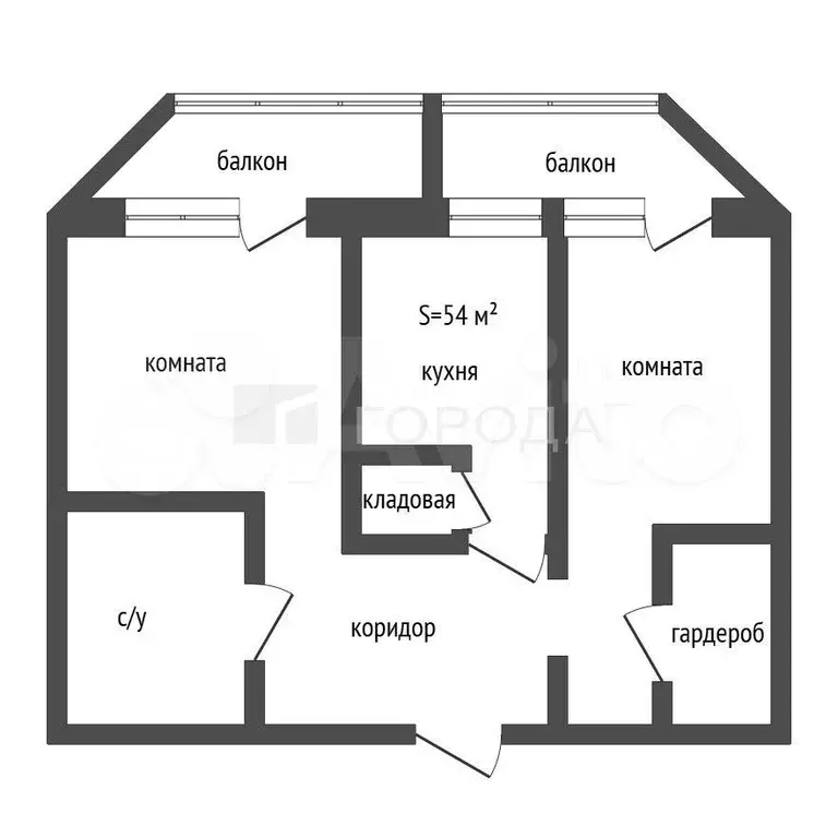 2-к. квартира, 54 м, 6/17 эт. - Фото 0