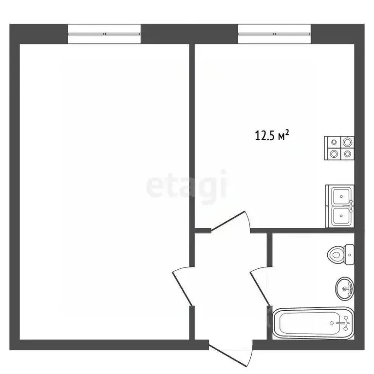 1-к кв. Ярославская область, Ярославский муниципальный округ, пос. ... - Фото 2