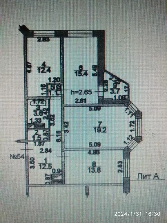 3-к кв. Липецкая область, Липецк ул. Лутова, 18 (80.0 м) - Фото 0