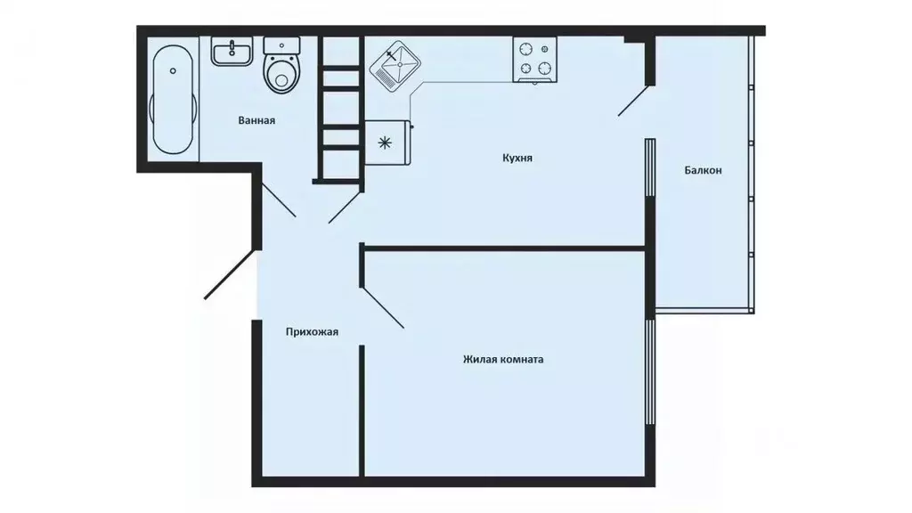 1-к кв. Краснодарский край, Краснодар Московская ул., 152 (27.7 м) - Фото 2