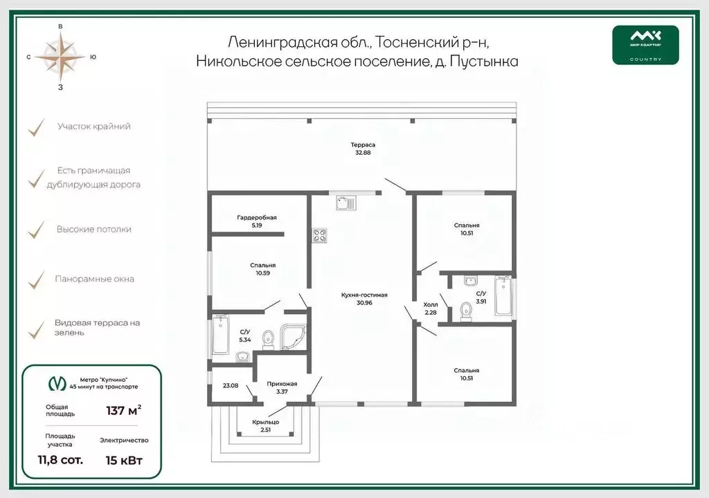 Дом в Ленинградская область, Тосненский район, Никольское городское ... - Фото 2