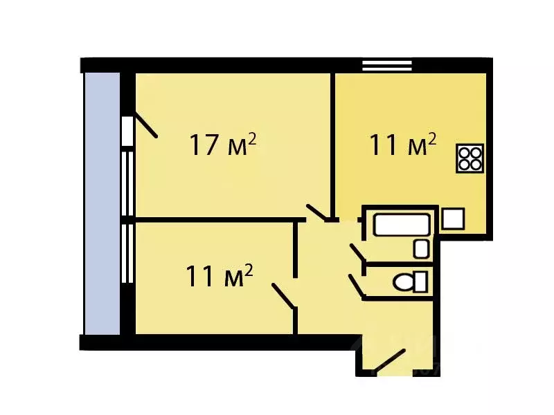 2-к кв. Москва Дубнинская ул., 71К1 (52.0 м) - Фото 2