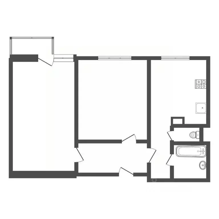 2-к кв. Тульская область, Богородицк ул. Юности, 3 (44.0 м) - Фото 1