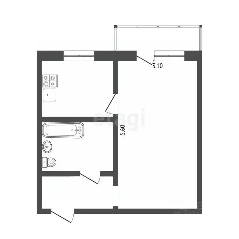 1-к кв. Камчатский край, Петропавловск-Камчатский ул. Академика ... - Фото 2