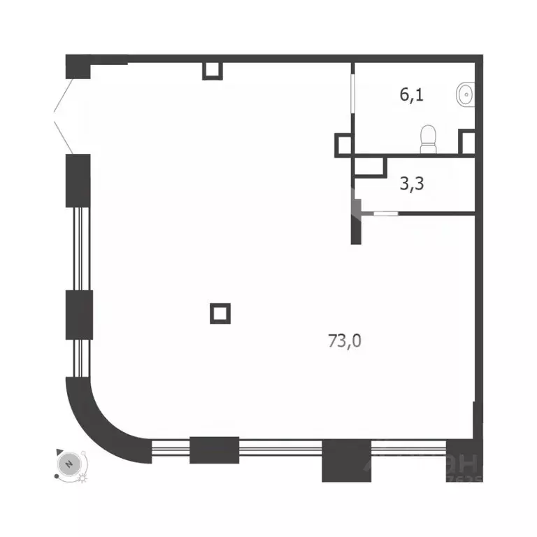 Помещение свободного назначения в Москва 3-я оч., Шагал жилой ... - Фото 2