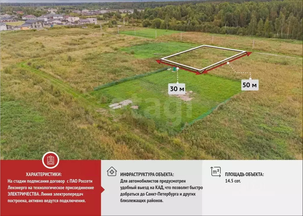 Участок в Ленинградская область, Ломоносовский район, Низинское с/пос, ... - Фото 2