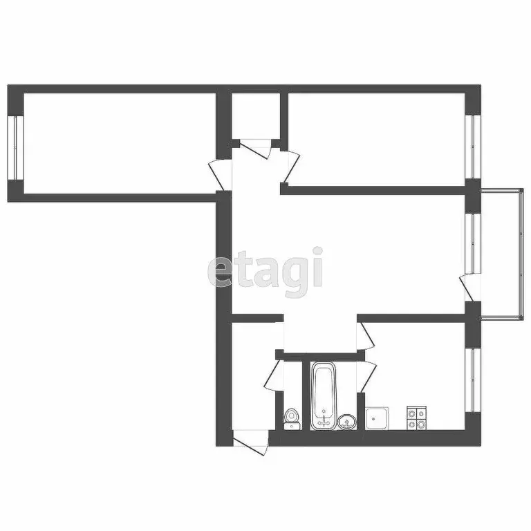 3-комнатная квартира: Саранск, улица Попова, 41 (54 м) - Фото 0