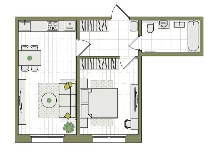 2-комнатная квартира: Киров, Чистопрудненская улица, 13А (43.8 м) - Фото 1