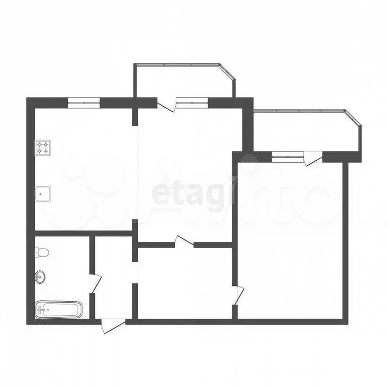 1-к. квартира, 64,3 м, 7/7 эт. - Фото 0