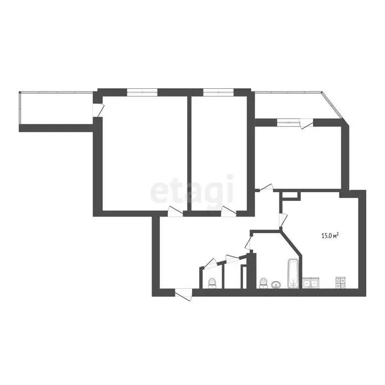 3-комнатная квартира: Тюмень, Широтная улица, 29к1 (109.5 м) - Фото 1