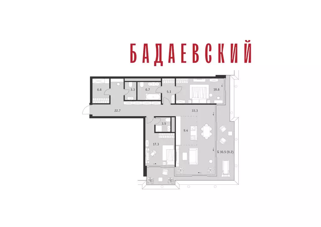 3-комнатная квартира: Москва, Кутузовский проспект, 12/1 (135.7 м) - Фото 2