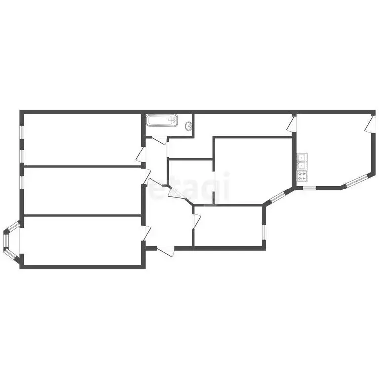 1к в 5-комнатной квартире (21 м) - Фото 1
