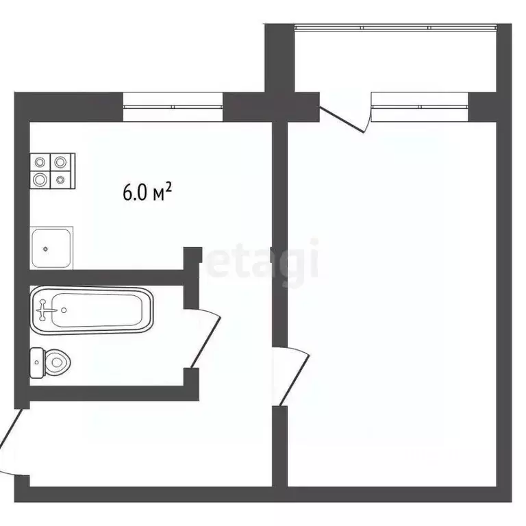 1-к кв. Костромская область, Кострома Черноречье мкр, 18А (29.8 м) - Фото 0