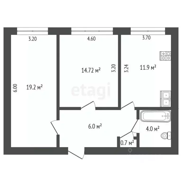 2-к кв. Севастополь ул. Горпищенко, 17 (56.5 м) - Фото 2