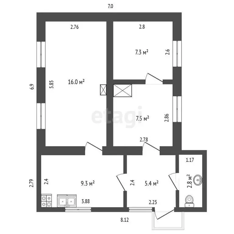 Дом в Молочное, Первомайская улица (100 м) - Фото 1