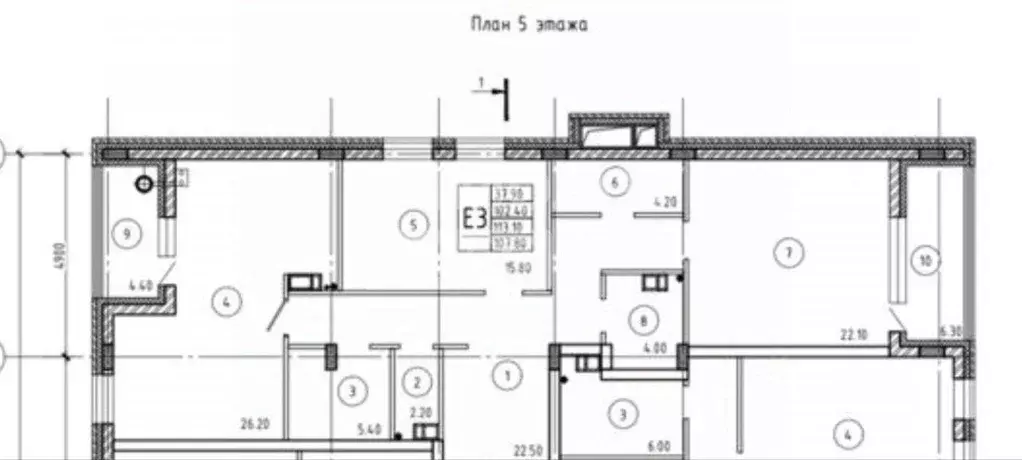 3-к кв. Курская область, Курск ул. Горького, 47 (113.1 м) - Фото 2