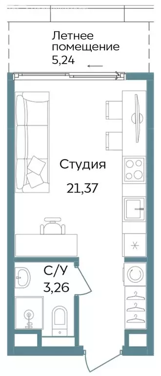 Квартира-студия: Республика Крым, Саки, курортный кластер Темпо (29.87 ... - Фото 0