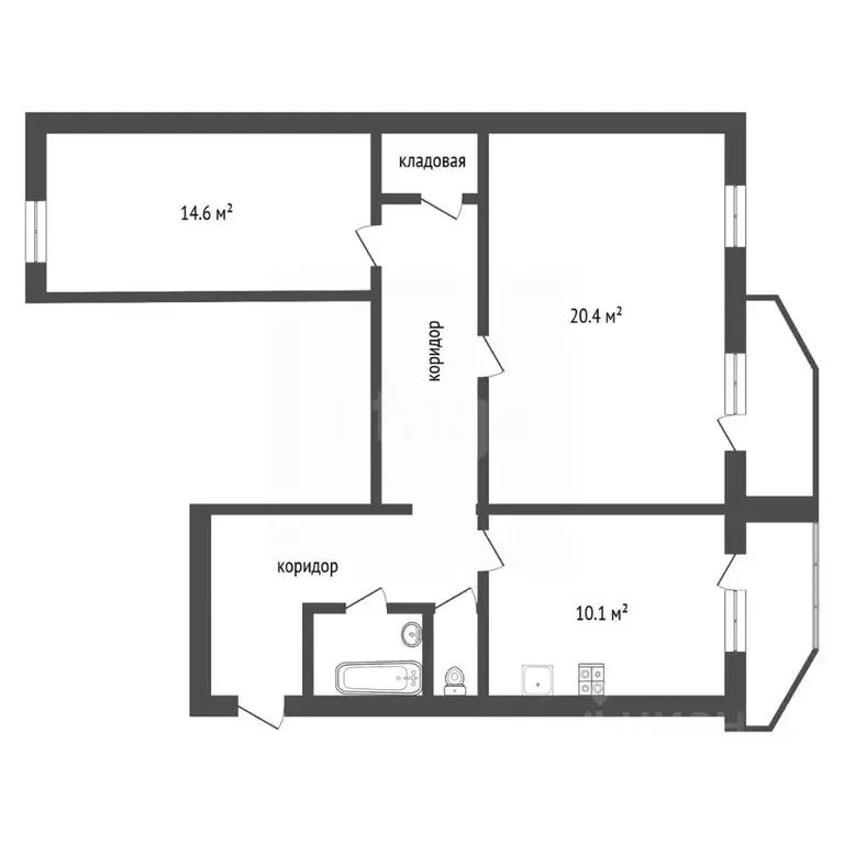 2-к кв. Воронежская область, Воронеж ул. Ворошилова, 50 (60.9 м) - Фото 2