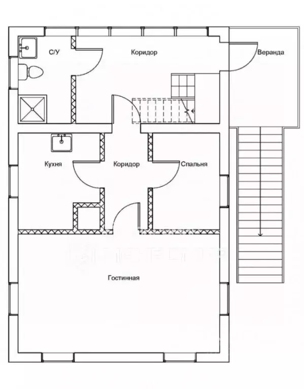 Дом в Ленинградская область, Гатчинский район, д. Лязево 1 (85 м) - Фото 1