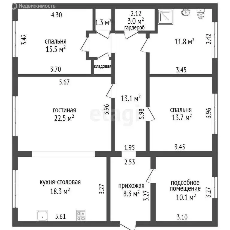 Дом в Пионерский, Полевая улица (120 м) - Фото 1