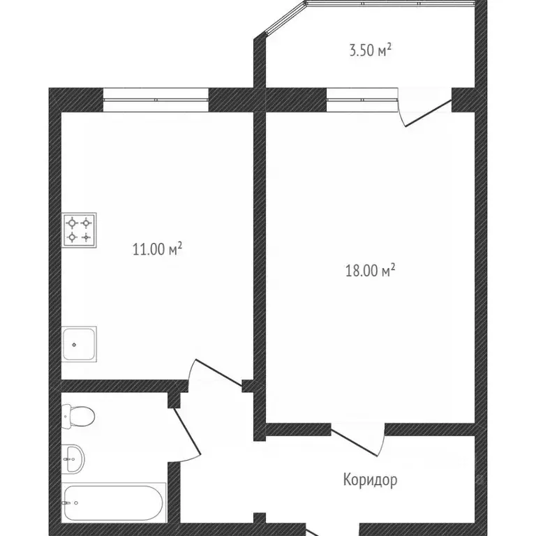 1-к кв. Омская область, Омск просп. Космический, 20к5 (46.0 м) - Фото 2