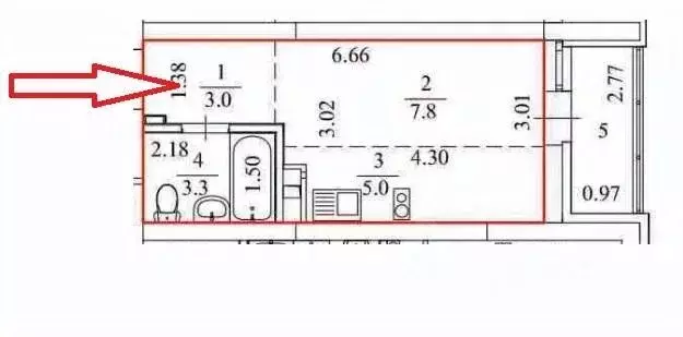 Студия Свердловская область, Екатеринбург ул. Учителей, 33/3 (19.1 м) - Фото 2