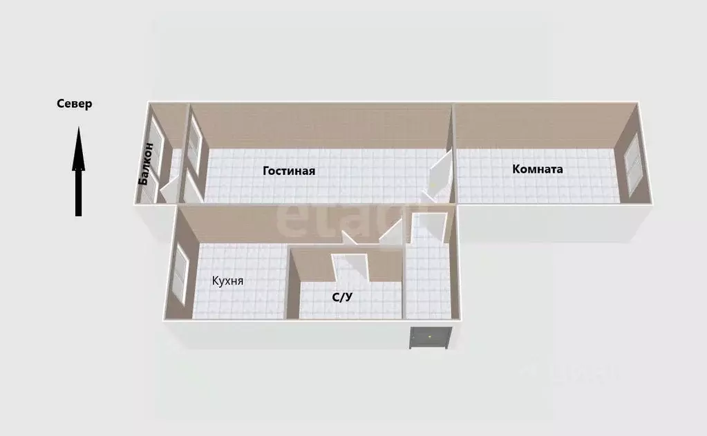 2-к кв. Сахалинская область, Южно-Сахалинск Ново-Александровск п/р, ... - Фото 2