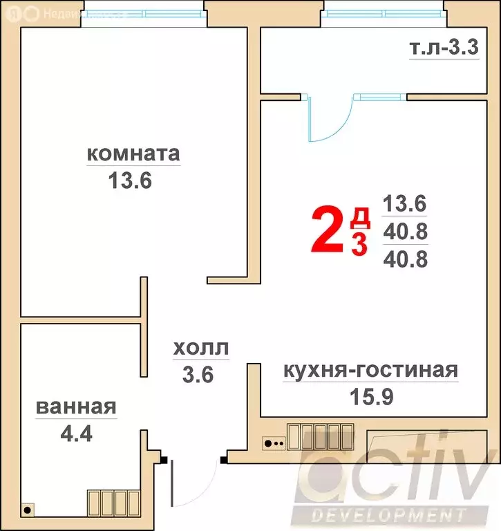 1-комнатная квартира: Верхняя Пышма, ЖК Гранд Успенский (40.8 м) - Фото 0