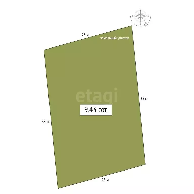 Участок в посёлок Алфёрово, Полевая улица (943 м) - Фото 1