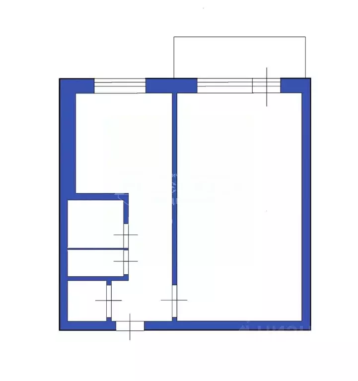 1-к кв. Кемеровская область, Кемерово ул. Металлистов, 17 (34.0 м) - Фото 2