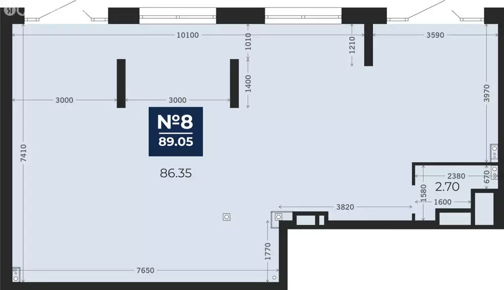 Помещение свободного назначения (89.05 м) - Фото 1