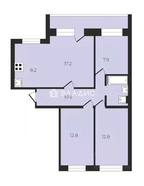 4-к кв. Коми, Сыктывкар ул. Мира, 44 (72.5 м) - Фото 2