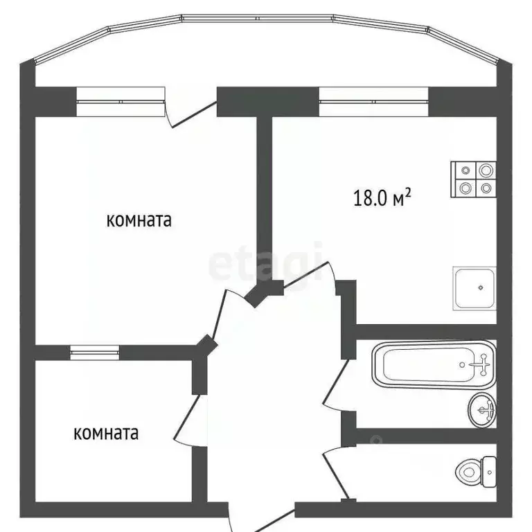 2-к кв. Мордовия, Саранск ул. Васенко, 7Гк3 (46.6 м) - Фото 1