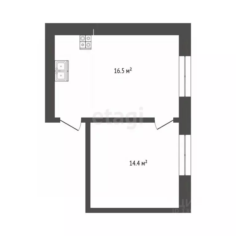 Комната Тюменская область, Тюмень ул. Осипенко, 61 (30.9 м) - Фото 2