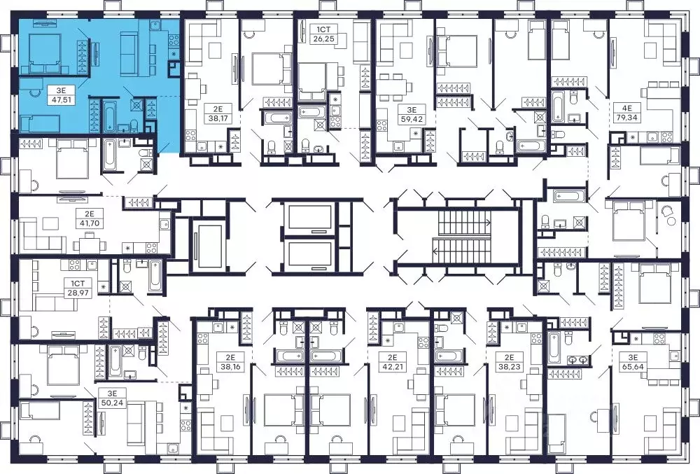 2-к кв. Московская область, Красногорск Павшино мкр, Тетрис жилой ... - Фото 2