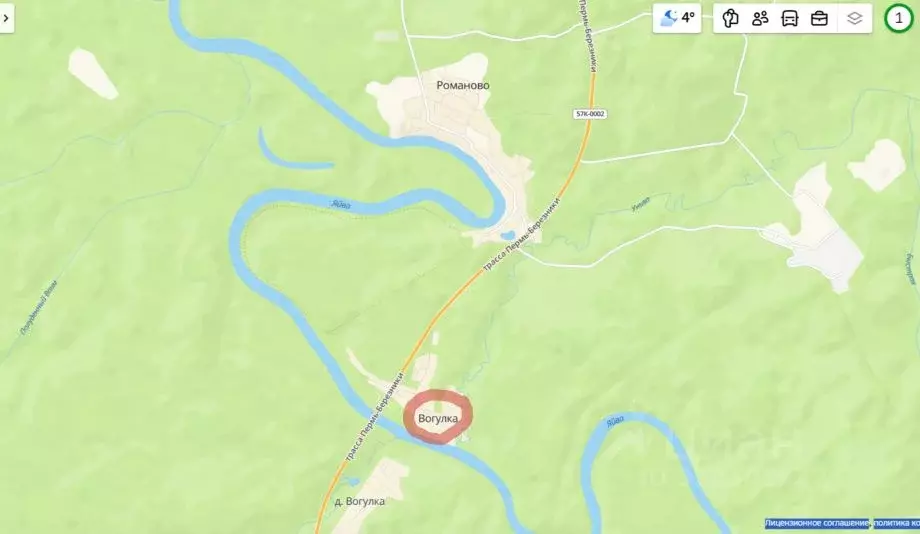 Участок в Пермский край, Березники муниципальный округ, пос. Вогулка ... - Фото 2